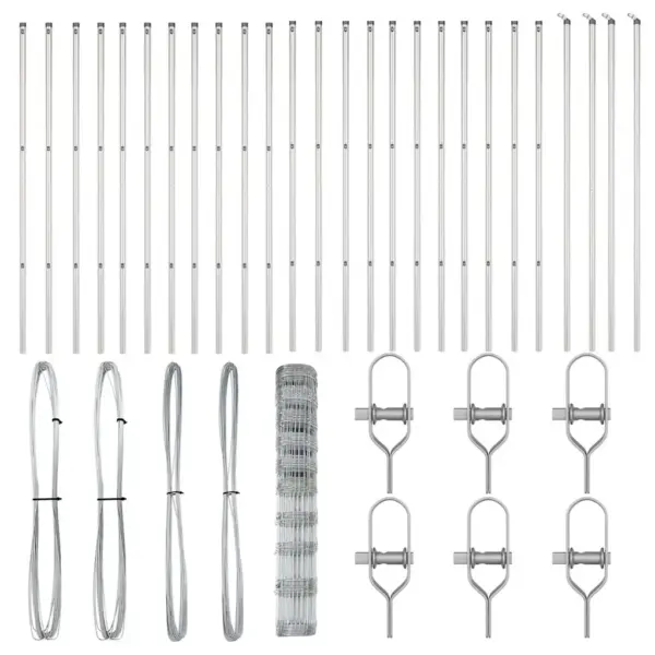 Aiapiirde komplekt galvaniseeritud terasest postidega, 50 m x 120 cm – 5