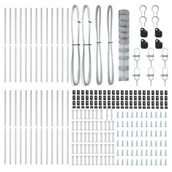 Aiapiirde komplekt galvaniseeritud terasest postidega, 50 m x 120 cm – 6