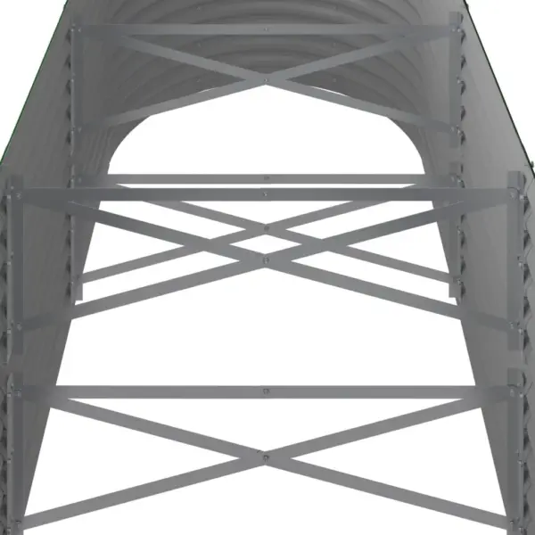 Ovaalne roheline aia taimelava galvaniseeritud terasest, 296 x 80 x 68 cm – 5