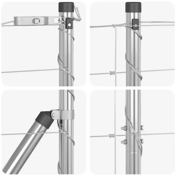 Galvaniseeritud terasest traataia ja nurgapostide komplekt, 25 x 1,6 m – 8