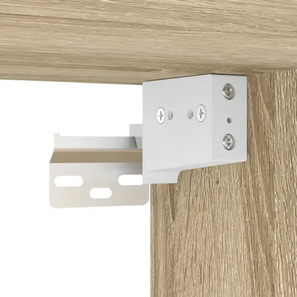 Garaažikappide komplekt tööpinnaga, 2 tk, Sonoma tamm, tehispuit, männipuidust töötasapind – 11