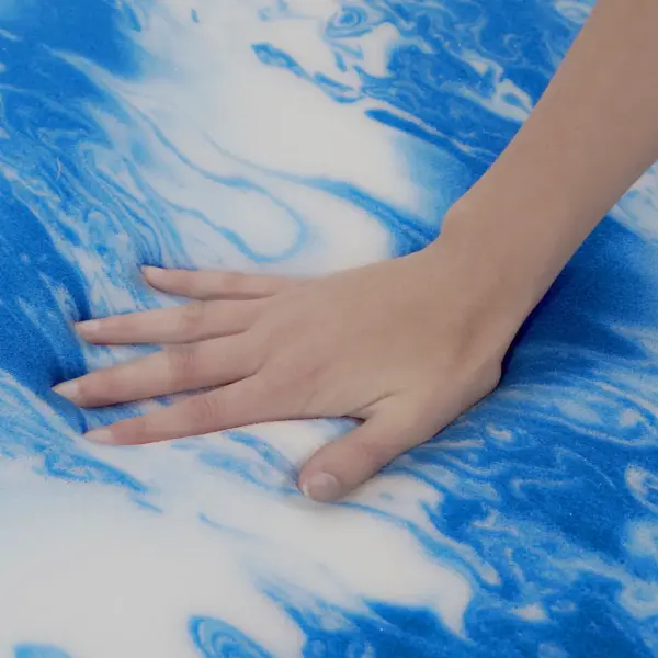 Geeljast vahust pealismadrats 80 x 200 cm, 7 cm, pestava kattega – 7