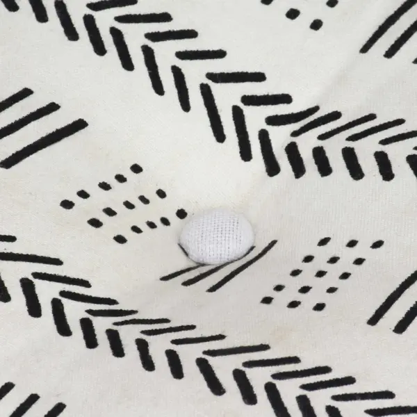 Geomeetrilise mustriga poufikomplekt vaibaga, hall ja valge, 2 x 40 x 40 x 40 cm pouf, vaip 180 x 120 cm – 6