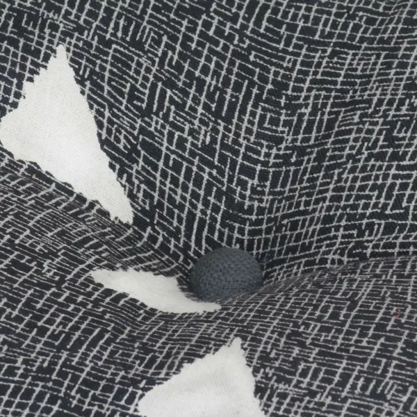 Geomeetrilise mustriga poufikomplekt vaibaga, hall ja valge, 2 x 40 x 40 x 40 cm pouf, vaip 180 x 120 cm – 7