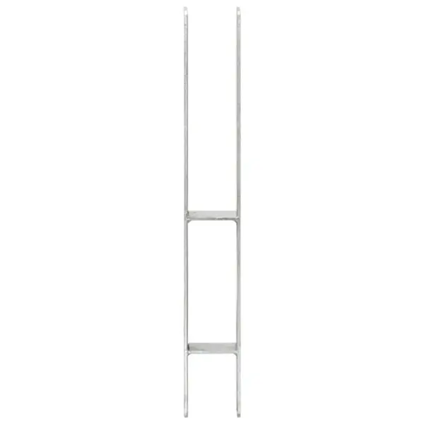 H-kujulised maavaiad, 6 tk, hõbedane kuumtsingitud teras, 7 x 6 x 60 cm – 3