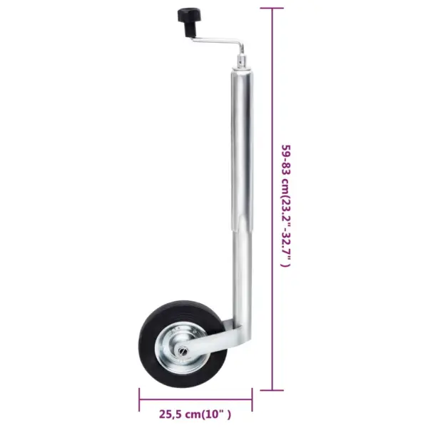 Haagise tugiratas 48 mm toruga, tsingitud teras, 150 kg – 6