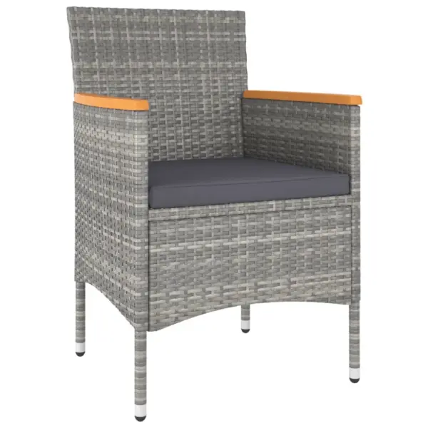 5-osaline hall aia bistrookomplekt polürotangist ja akaatsiapuidust lauaplaadiga – 3