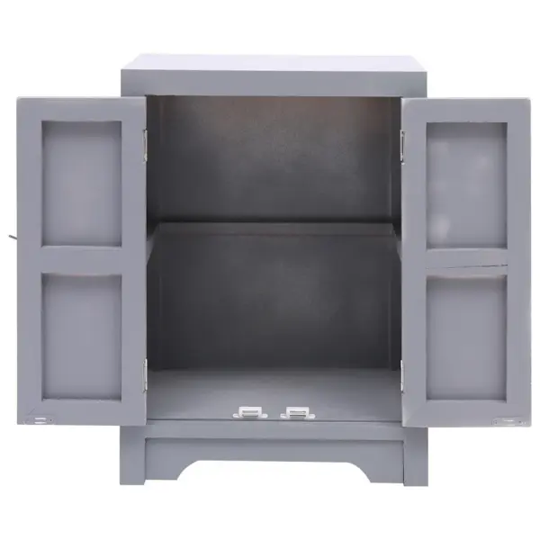 Aasia stiilis hall öökapp kahe uksega, Paulownia puit, 38 x 28 x 52 cm – 4