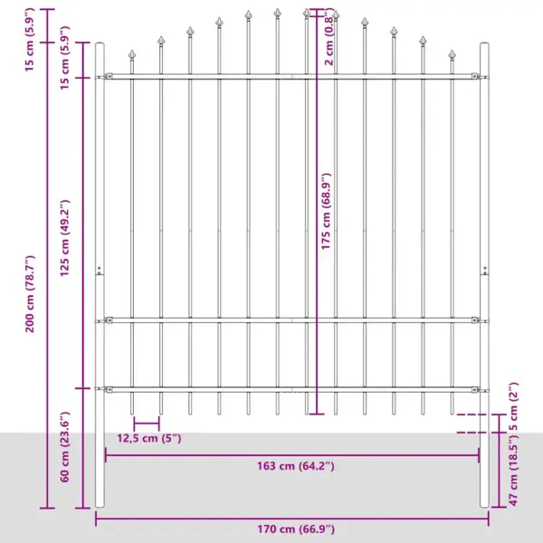 Hall aiapaneelide komplekt 8-osaline, pulbervärvitud teras, 170 x 215 cm – 8
