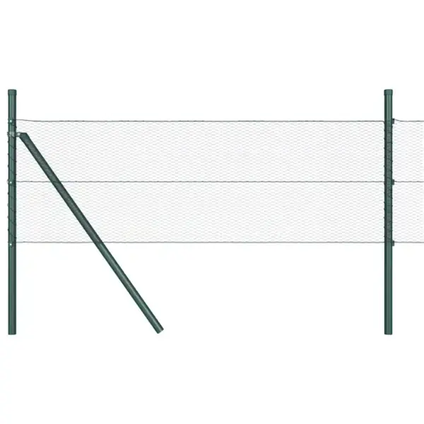 Aiavõrgu ja postide komplekt, hall, 50 x 0,8 m, 13 mm silm, teras ja PVC, 26 posti – 2