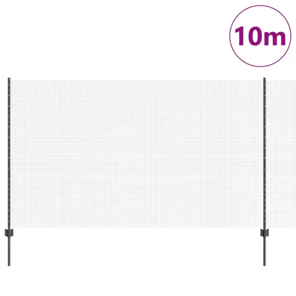 Hall aiavõrgu komplekt postidega, teras ja PVC, 1,4 x 10 m – 3