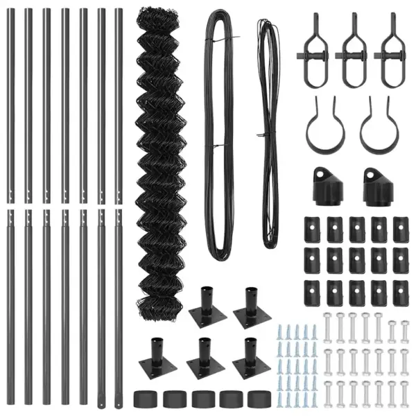 Hall aiavõrgu ja postide komplekt, 10 x 1,6 m, teras ja PVC, 60 x 60 mm võrk – 7