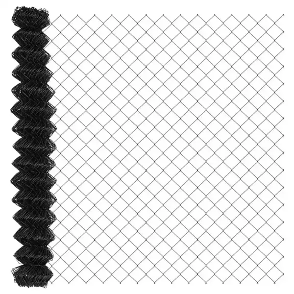 Hall aiavõrgu ja postide komplekt, 10 x 1,6 m, teras ja PVC, 60 x 60 mm võrk – 8