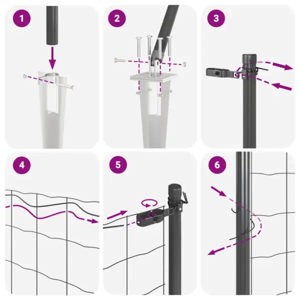Hall euroaed postidega, 0,4 x 50 m, terastraat PVC-kattega – 13