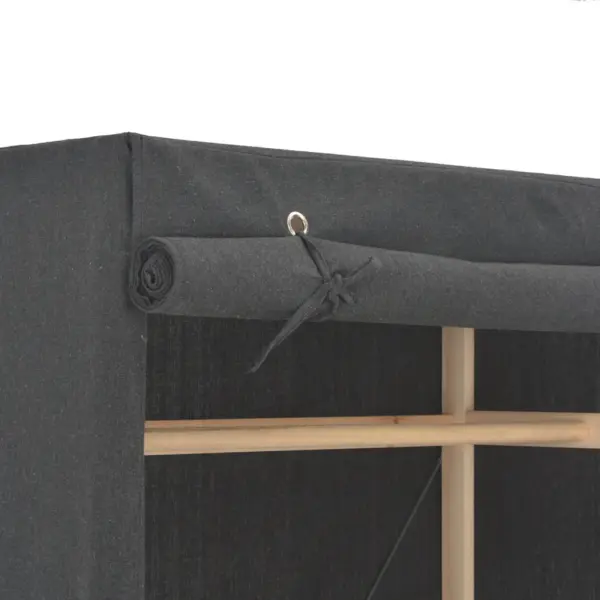 Hall kangast riidekapp kuusepuidust raamiga, 79 x 40 x 170 cm – 4