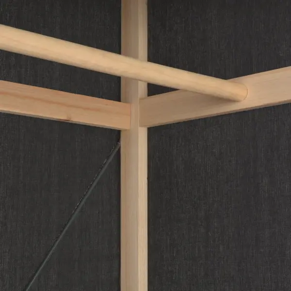 Hall kangast riidekapp kuusepuidust raamiga, 79 x 40 x 170 cm – 5