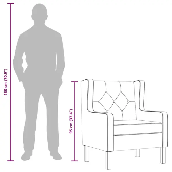 Hall kangast tugitool puitraamiga, 76 x 68 x 90 cm – 10