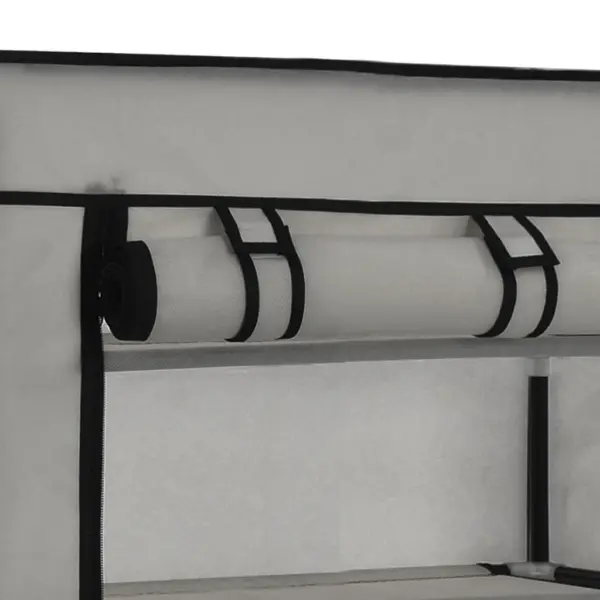 Hall kattega kingakapp 5 riiuliga, raudraam ja kangaskate, 58 x 28 x 106 cm – 8