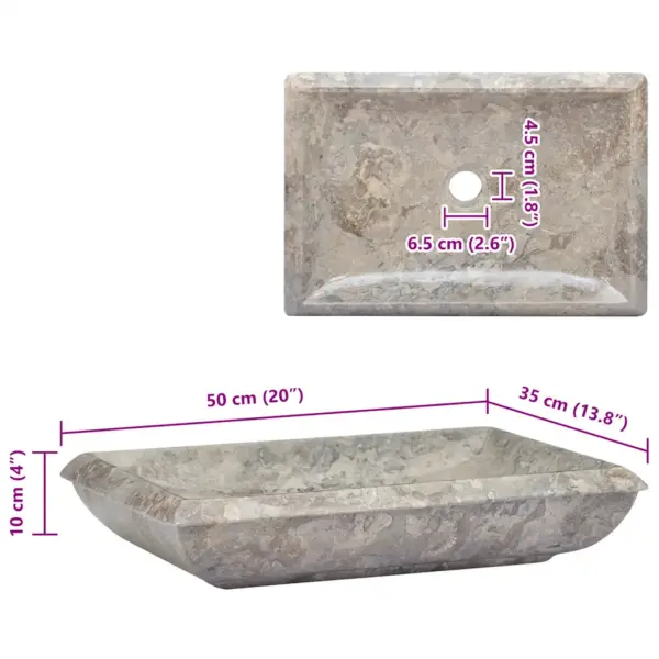 Hall marmorvalamu vannituppa, 50 x 35 x 10 cm – 8