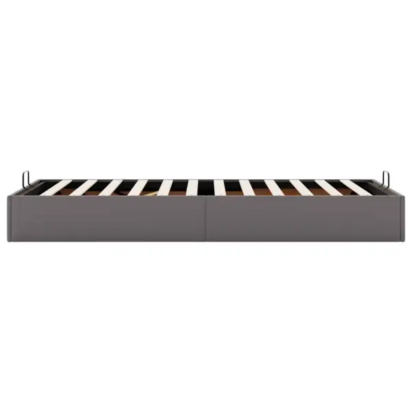 Hall kunstnahast panipaigaga ottomani voodiraam, hüdrotõstega, 90 x 190 cm, ilma madratsita – 8