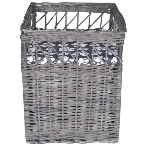 Hall pajuvitstest lemmikloomamaja padjaga, kahekorruseline, 46 x 32 x 36 cm – 3