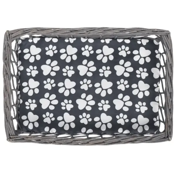 Hall pajuvitstest lemmikloomamaja padjaga, kahekorruseline, 46 x 32 x 36 cm – 4