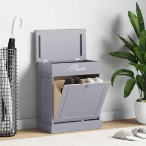 Hall Paulownia puidust kingakapp kallutatava sektsiooniga ja avatava ülaosaga, 50 x 28 x 58 cm