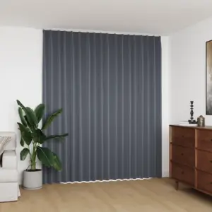 Pimendav kardin metallkonksudega, hall, 290 x 245 cm, 100% polüester