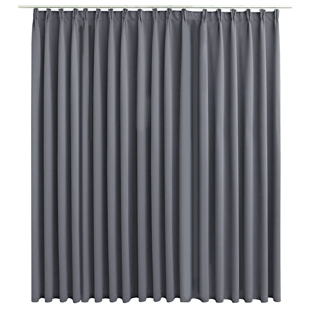 Pimendav kardin metallkonksudega, hall, 290 x 245 cm, 100% polüester