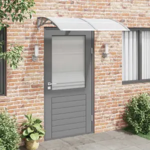 Hall polükarbonaadist uksevarikatus alumiiniumvarrastega, 150 x 100 cm