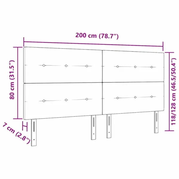 Hall LED-valgustusega polsterdatud voodipeats, 200 cm – 10