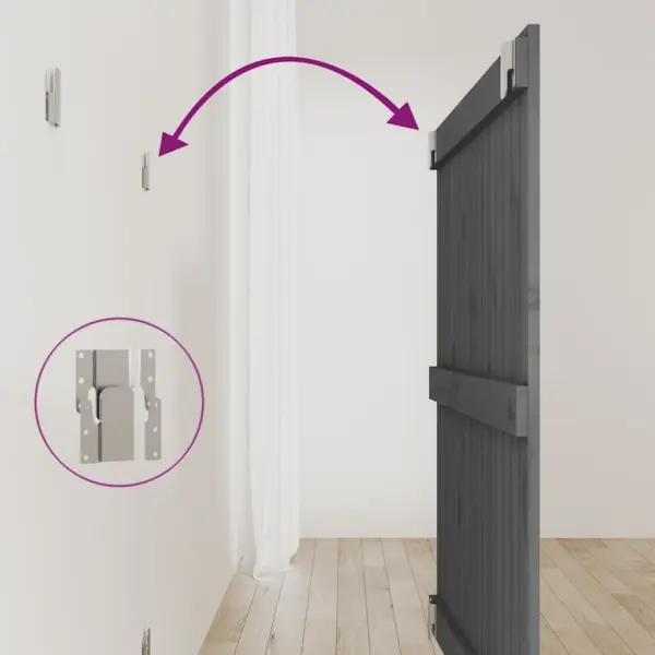 Seinale kinnitatav hall voodipeats täismännipuidust, 95,5 x 90 cm – 6