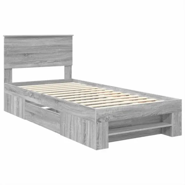 Hall sonoma voodiraam peatsiga, tehispuit, 90 x 200 cm – 4