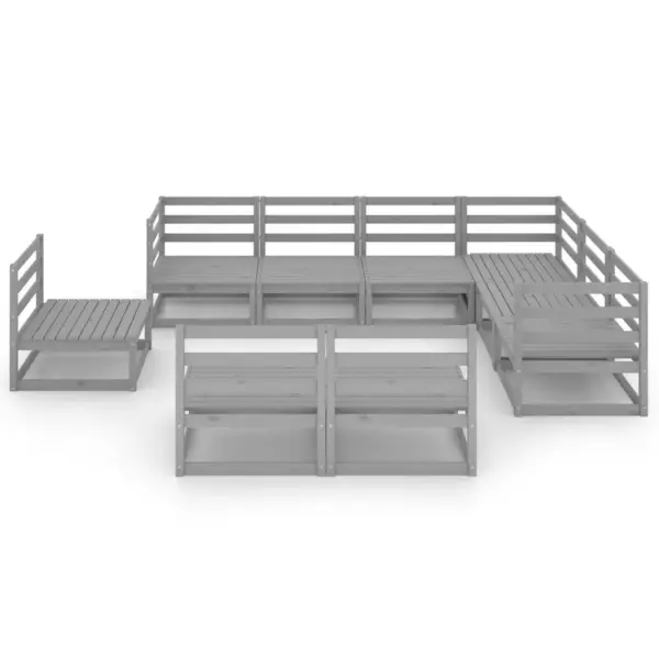 9-osaline hall täismännipuidust aiamööbli komplekt, mooduldiivanid, 70 x 70 x 67 cm – 3