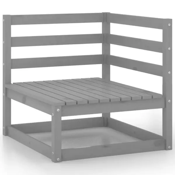 9-osaline hall täismännipuidust aiamööbli komplekt, mooduldiivanid, 70 x 70 x 67 cm – 4