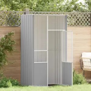 Hall välilinnupuur tsingitud terasest, 115 x 78 x 200 cm