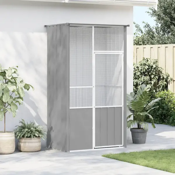 Hall välilinnupuur tsingitud terasest, 115 x 78 x 200 cm – 3