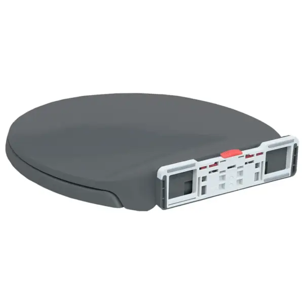 Vaikselt suletav kiirkinnitusega WC-prill-laud, hall ovaalne, 42,5 x 35 cm – 7