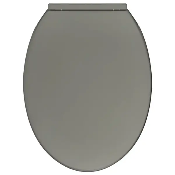 Vaikselt sulguv ovaalne WC prill-laud, hall polüpropüleen, 42,5 x 35 cm – 9