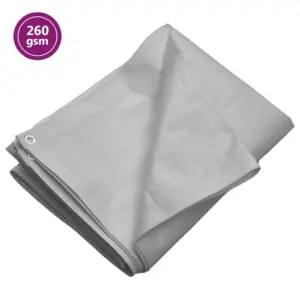 Hall veekindel present HDPE-st, 4 x 6 m, 260 g/m², alumiiniumist aasad 50 cm vahega