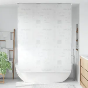 Hall duširuloo tekstimustriga, vettpidav PEVA, 160 x 240 cm