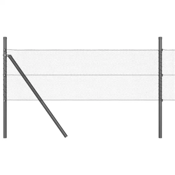 Hall terasest ja PVC-võrguga aiapostide ja võrkaia komplekt, 25 x 0,8 m, 13 mm silmaga – 7