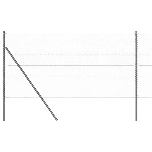 Hall võrkaia komplekt postidega, teras ja PVC, 10 x 1,2 m, 36 mm silmaga – 7