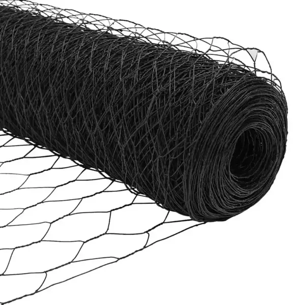 Hall võrkaia komplekt postidega, teras ja PVC, 10 x 1,2 m, 36 mm silmaga – 10