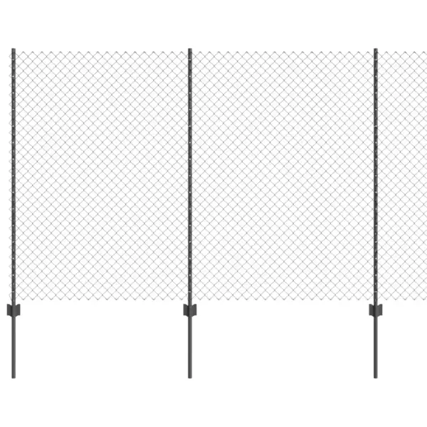 Hall võrkaiakomplekt postidega, teras ja PVC, 1,6 x 10 m – 4
