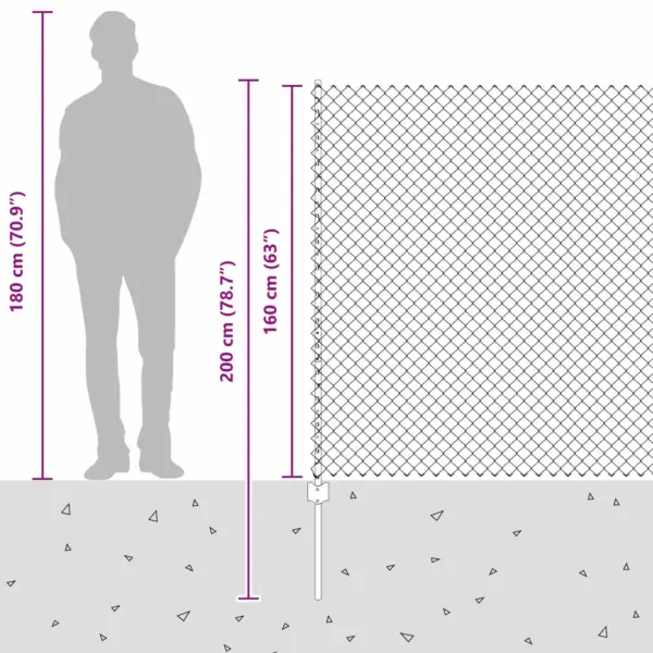 Hall võrkaiakomplekt postidega, teras ja PVC, 1,6 x 10 m – 6
