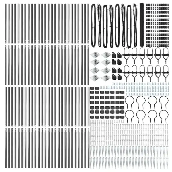 Hall võrkaiakomplekt teraspostidega, 100 x 1,6 m, 50 mm silmaga – 5