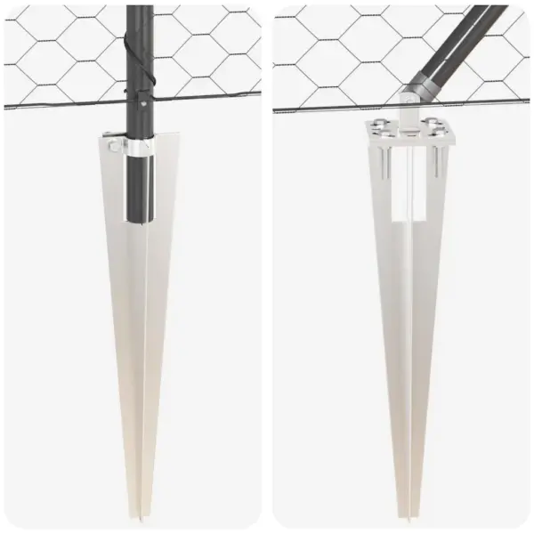 Hall võrkaiakomplekt teraspostidega, 100 x 1,6 m, 50 mm silmaga – 9