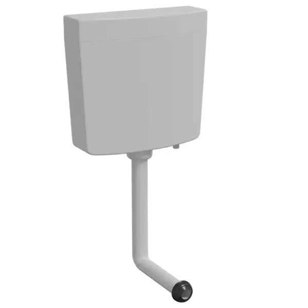 WC loputuskast kükktualetile, alumise vee sisselaskega, 3/6 l, hall polüpropüleen, 37 x 33,5 x 68 cm – 2