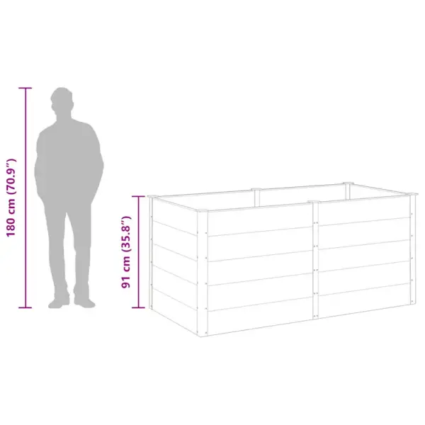 Hall WPC aia taimelava terasraamiga, 200 x 100 x 91 cm – 8